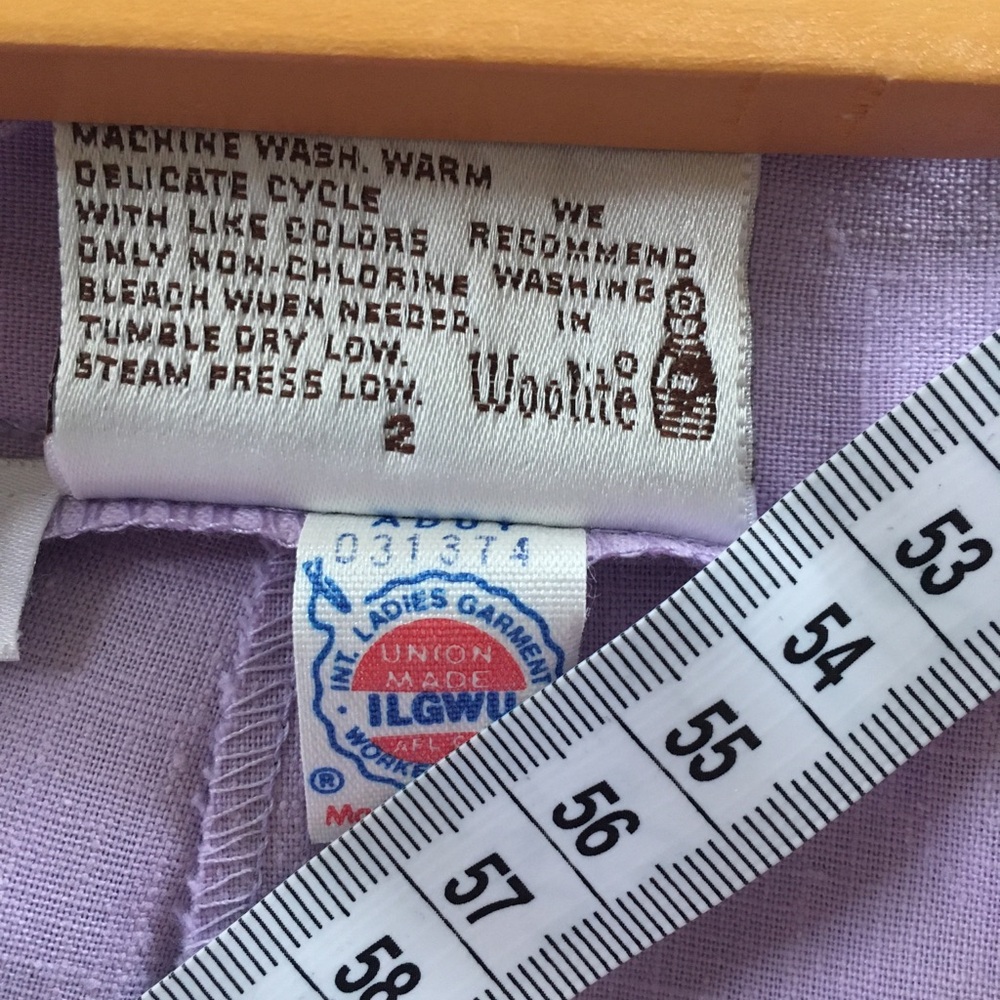 Vintage 80s Skort Golf Tennis Shorts Skirt Preppy Lavender Pockets - Picture 7 of 7